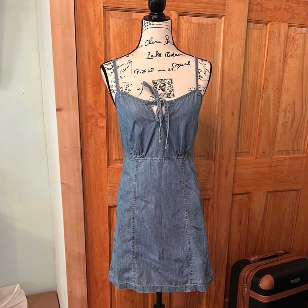CeCe Denim Spaghetti Strap Sundress Mini